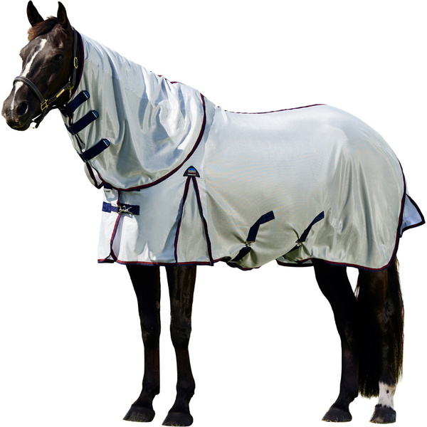 2026 WeatherBeeta Comfitec Airflow Detach-A-Neck Fly Sheet 1029973001 - Grey / Navy / Burgundy